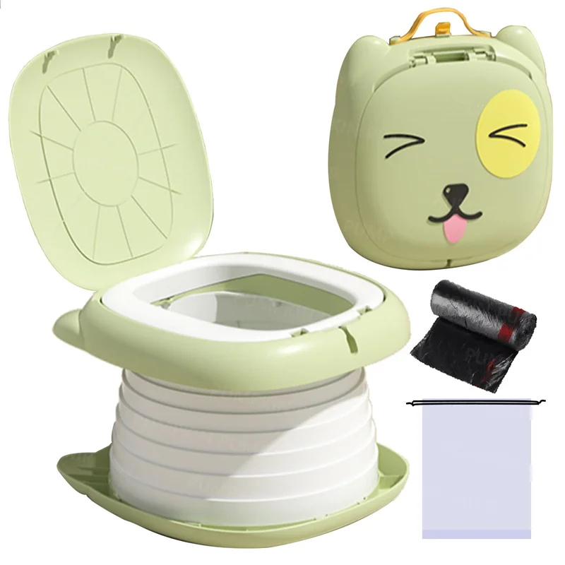 Children's folding toilet baby travel toilet portable children's potty car sealed anti-odor urinal folding toilet,portable toilet