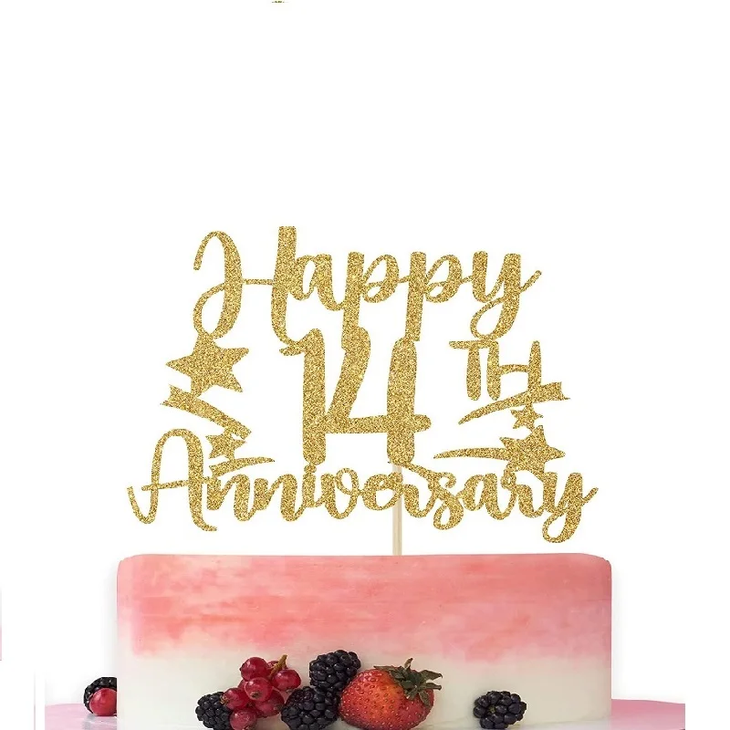 Aggregate more than 80 happy 14th wedding anniversary cake super hot -  in.daotaonec