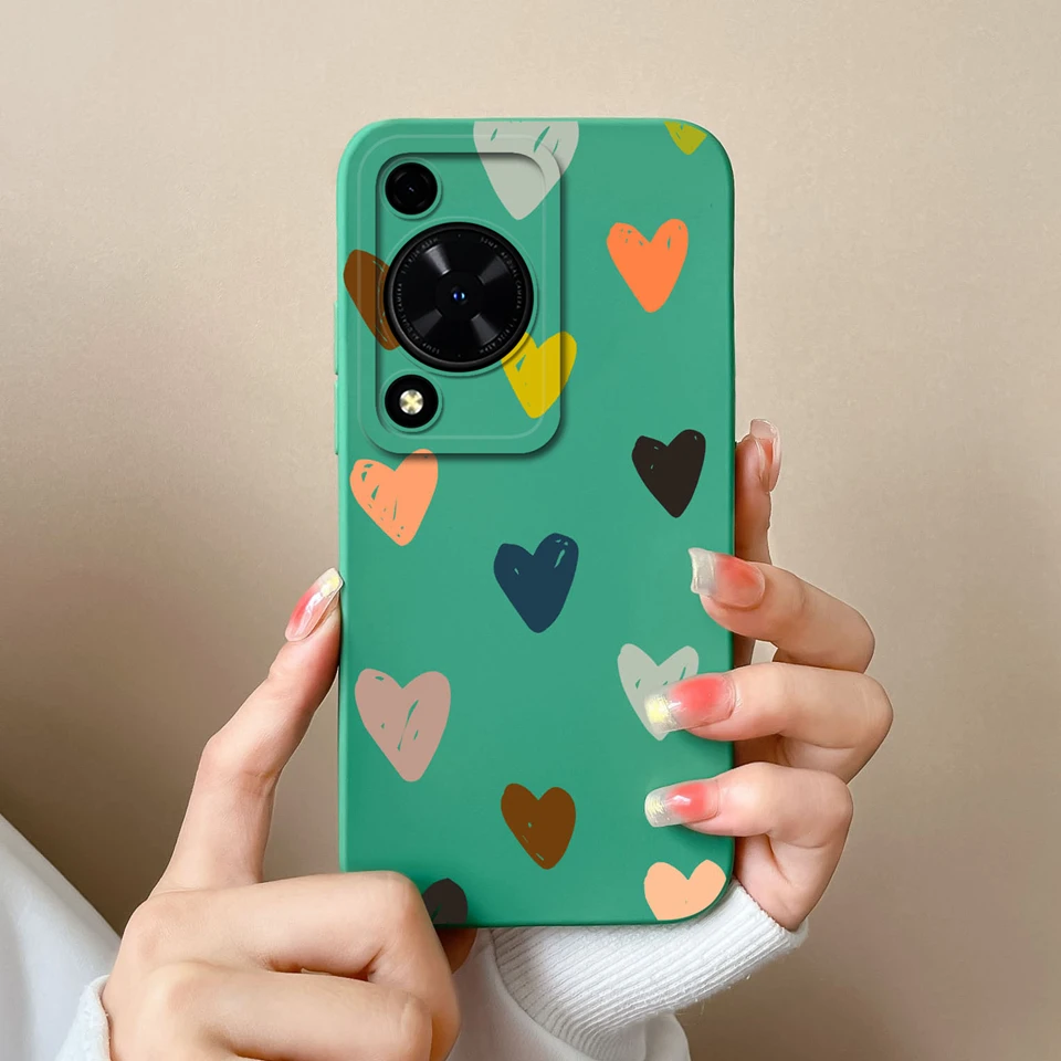Colorful Love Heart Liquid Durable Shockproof Phone Case