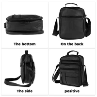 Sac à bandoulière pour homme, petit sac à dos bandoulière avec bretelles réglables, sac de poitrine en cuir PU/tissu Oxford, sac à dos de jour 6