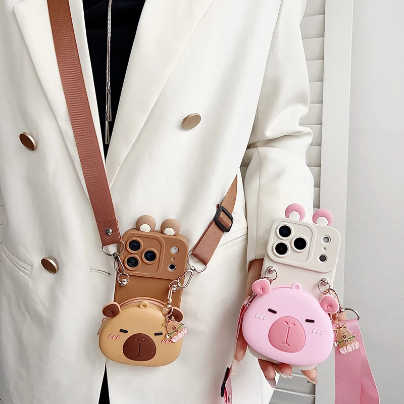 Capybara Wallet Case with Accessories