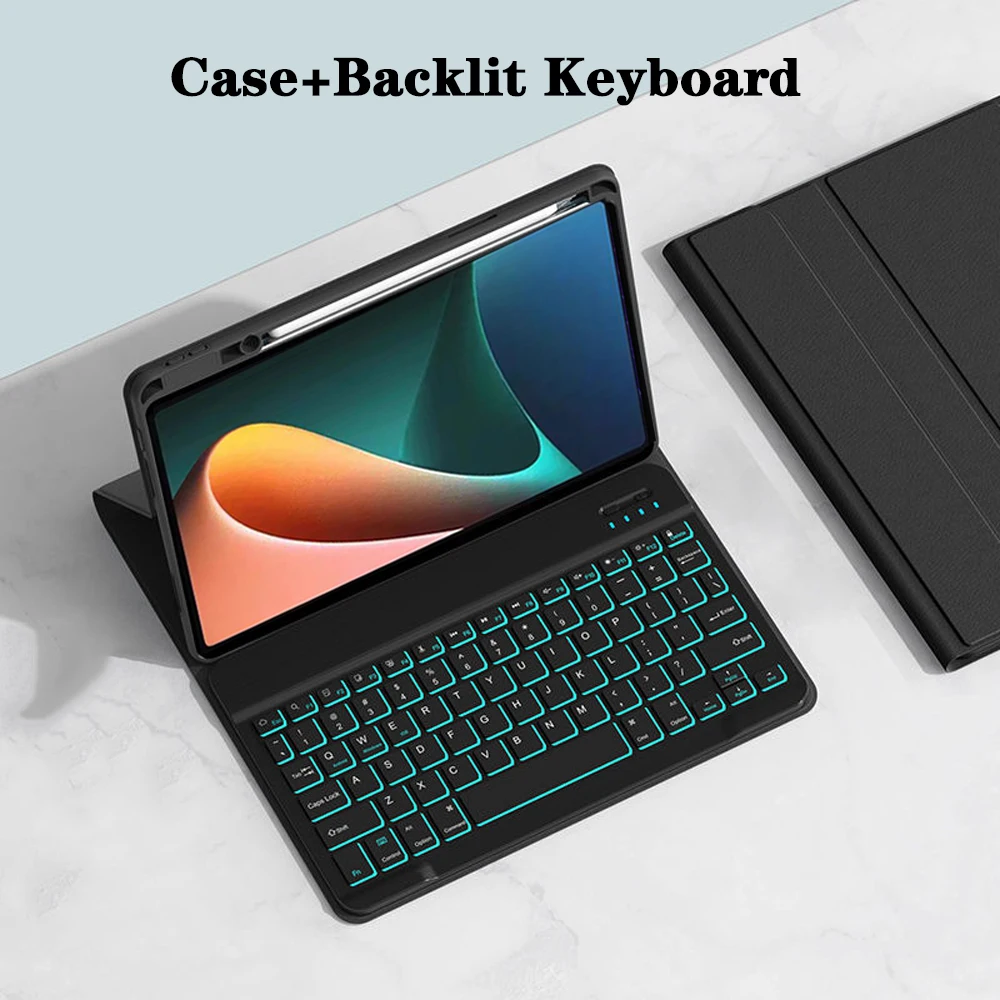 Elegant Bluetooth Keyboard Case with Pencil Holder