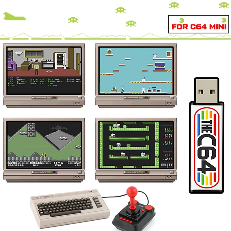 

Консоль для видеоигр Plug And Play C64Mini Usb-ключ всего 5370 игр содержит полную коллекцию игр