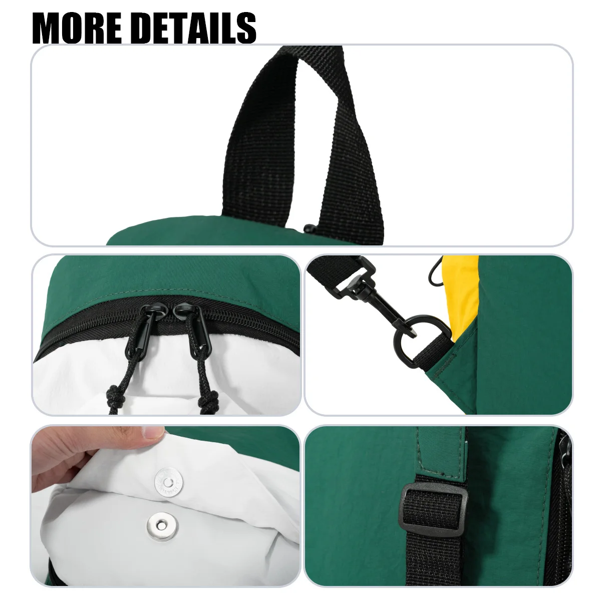 Single Shoulder Crossbody Bag for Men, Genuine Outdoor Small Lightweight Multifunctional Chest Bag, Casual Sports Bag, Women's Backpack, Hiking, Student Class, and Leisure Use