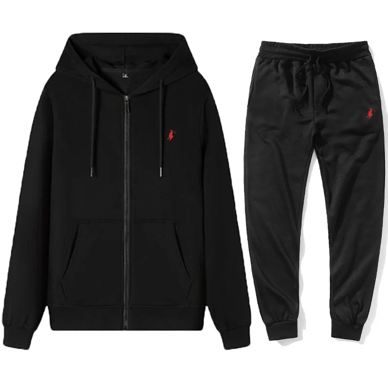 Classic brand men's and women's Zipper Hoodies Pants Sets Pullovers Jackets Sports Velvet Long Sleeved waterproof jacket cycling jacket