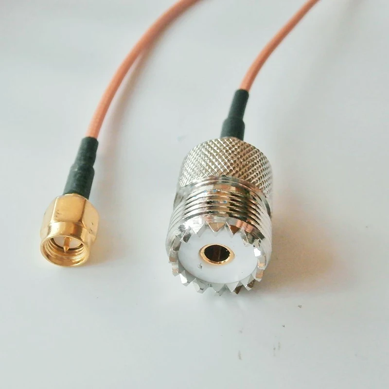 

UHF SO239 Female PL259 To SMA MaleRF Coaxial Cable SMA Male Plug To SO239 PL259 Connector UHF Female Bulkhead RF Jumper Pigtail