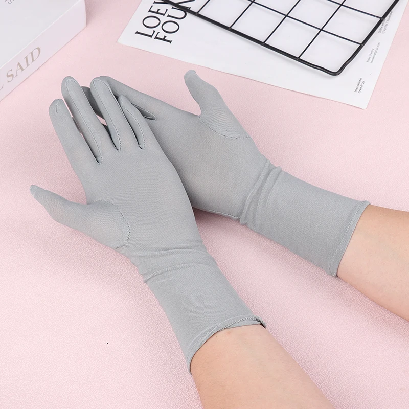 Sunscreen Stretch Women Anti UV Mid-long Breathable Glove For Spring Summer Thin Gloves