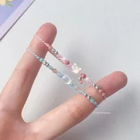 2/1pcs Cartoon Cats Woven Bracelet Transparent Resin Beads Bracelet Girl Heart Accessories Gifts for Couple Valentine's Day - Image 2