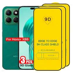3PCS 9D Full Cover Tempered Glass Screen Protectors Film for 3 Pieces (X8 6.7inch)