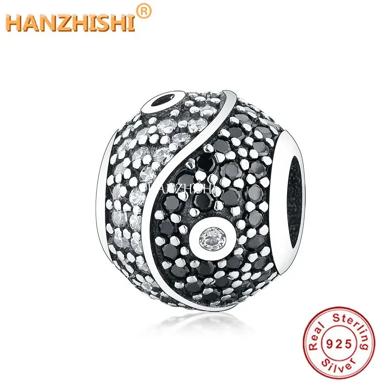Chinese Elements Tai Chi Buddha Pendant Authentic 925 Sterling Silver Vintage Charms Beads for Original pan Bracelet Jewelry