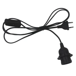 Universal Power Cord with E27 Lamp Base and Switch (EU Plug)