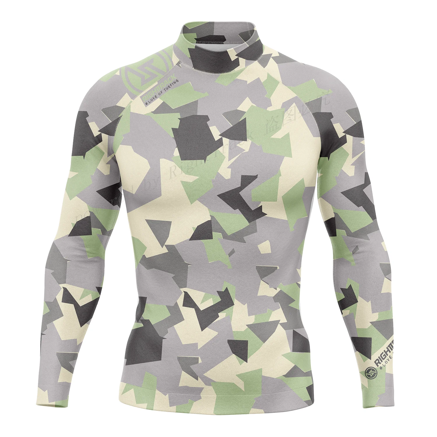 RT Men's Rashguard Surfing Shirt Camo Long Sleeve Lycra Sun Screen Beachwear Surf Sweatshirt UV Protection Swimwear New's 5