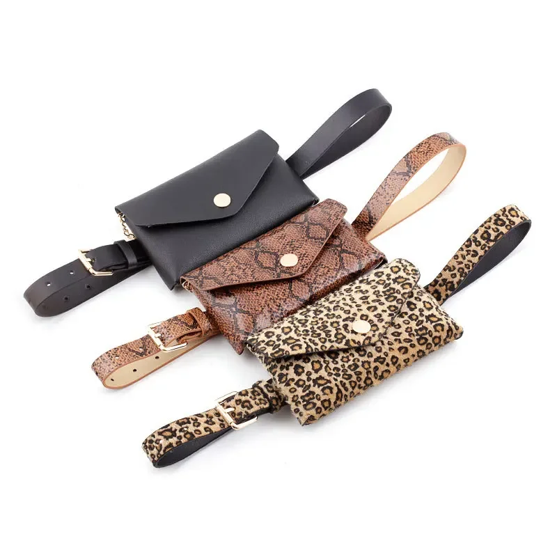 Fashion Women's Zebra Pattern Snakeskin Belt Bags Women PU Leather Fanny Packs Casual Purse Wallet P104
