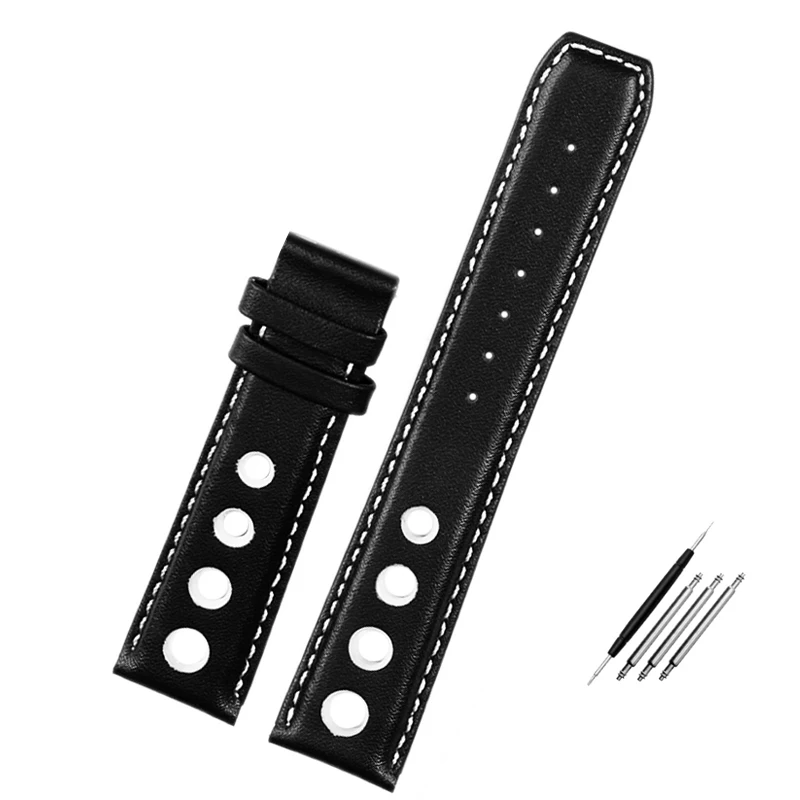 Elegant Genuine Leather Bracelet - Premium Cowhide Watchband Strap, 20mm