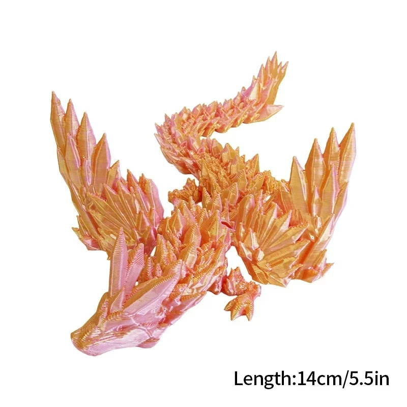 2025 3D Printed Gradient Dragon Snake 3d Printing Toys New Year Gift Decoration Christmas Decorations Home Office Ornaments