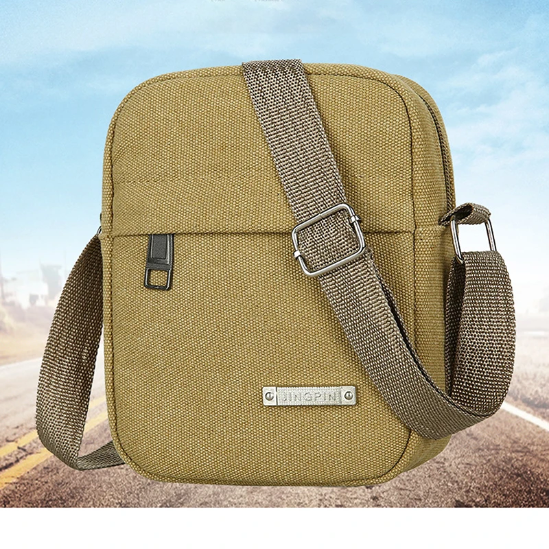 

2022 Men's Fashion Canvas Small Bag Casual Men Mini Handbags Male Cross body Shoulder Messenger Bags For Men Purses and Handbags