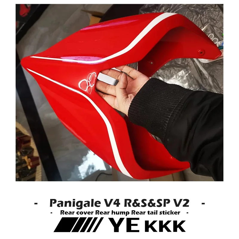 For Ducati Panigale STREETFIGHTER V4 V4R V4S V4SP V2 Rear Hump Rear Seat Cover Line Print Rear Tail Tri-Color Sticker Decals rear hump rear seat cover line print rear tail tri color sticker decals for ducati panigale streetfighter v4 v4r v4s v4sp v2