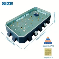 Grande piscine familiale extérieure, piscine de fête d'eau d'été, pliable, adaptée à l'extérieur, jardin, arrière-cour, 4m, 157 po 3