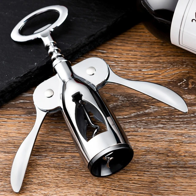 Wine Bottle Opener Portable Bar Tool Air Pump Wine Corkscrew Stainless  Steel Pin Wine Opener Kitchen Gadgets Wine Accessories - AliExpress