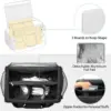 LoDrid Rolling Cleaning Caddy with Lid, Cleaning Supplies Organizer with Detachable Trolley, Cleaning Caddy Cart on Wheels with 3