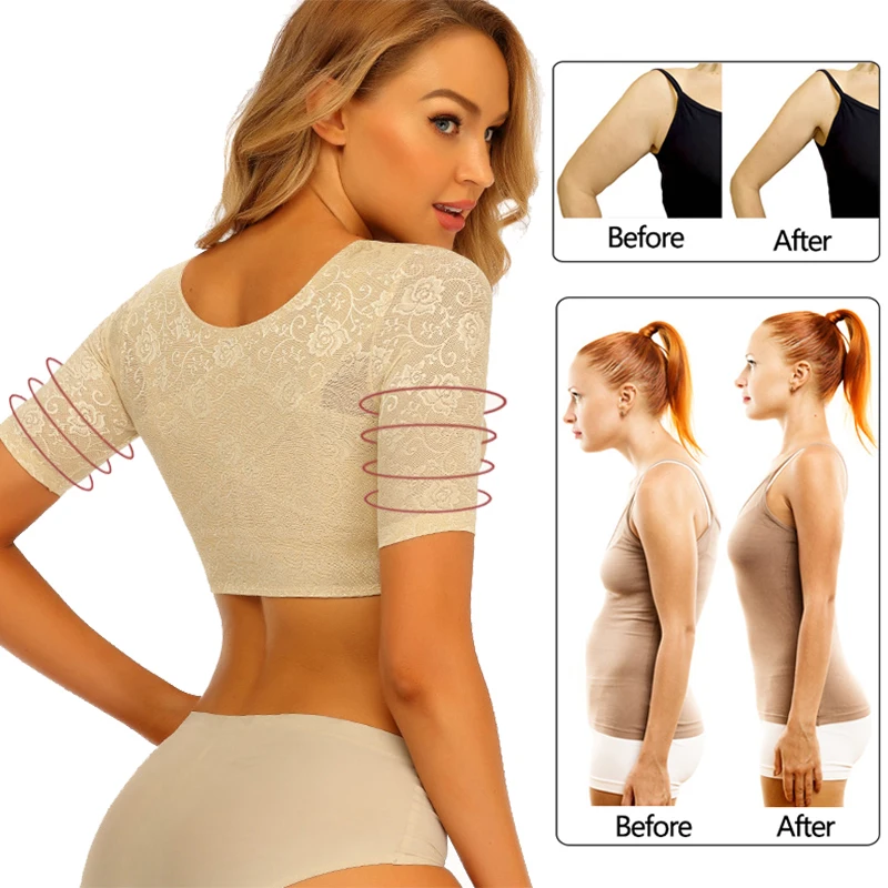 Women Arms Shaper Slimming Body Shaper Shoulder Underwear Back Posture Corrector Humpback Prevent Power Stone Raise Chest Lifter yummie shapewear