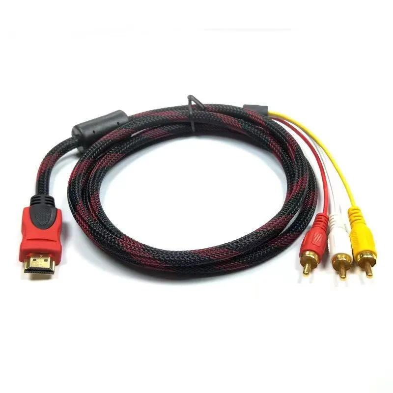 HDMI to 3RCA Cable 1.5m HDMI to Color Difference Cable AV HD