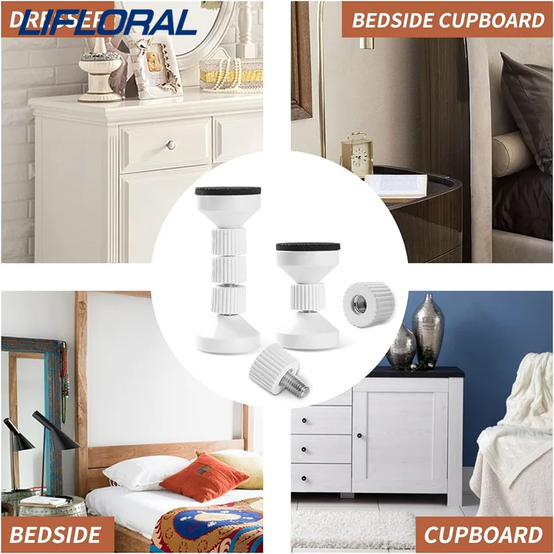 Adjustable Easy Install Bed Frame Anti-Shake Tool 2pcs Self-adhesive Headboard Stoppers Telescopic Support Hardware Fixator bed support frame