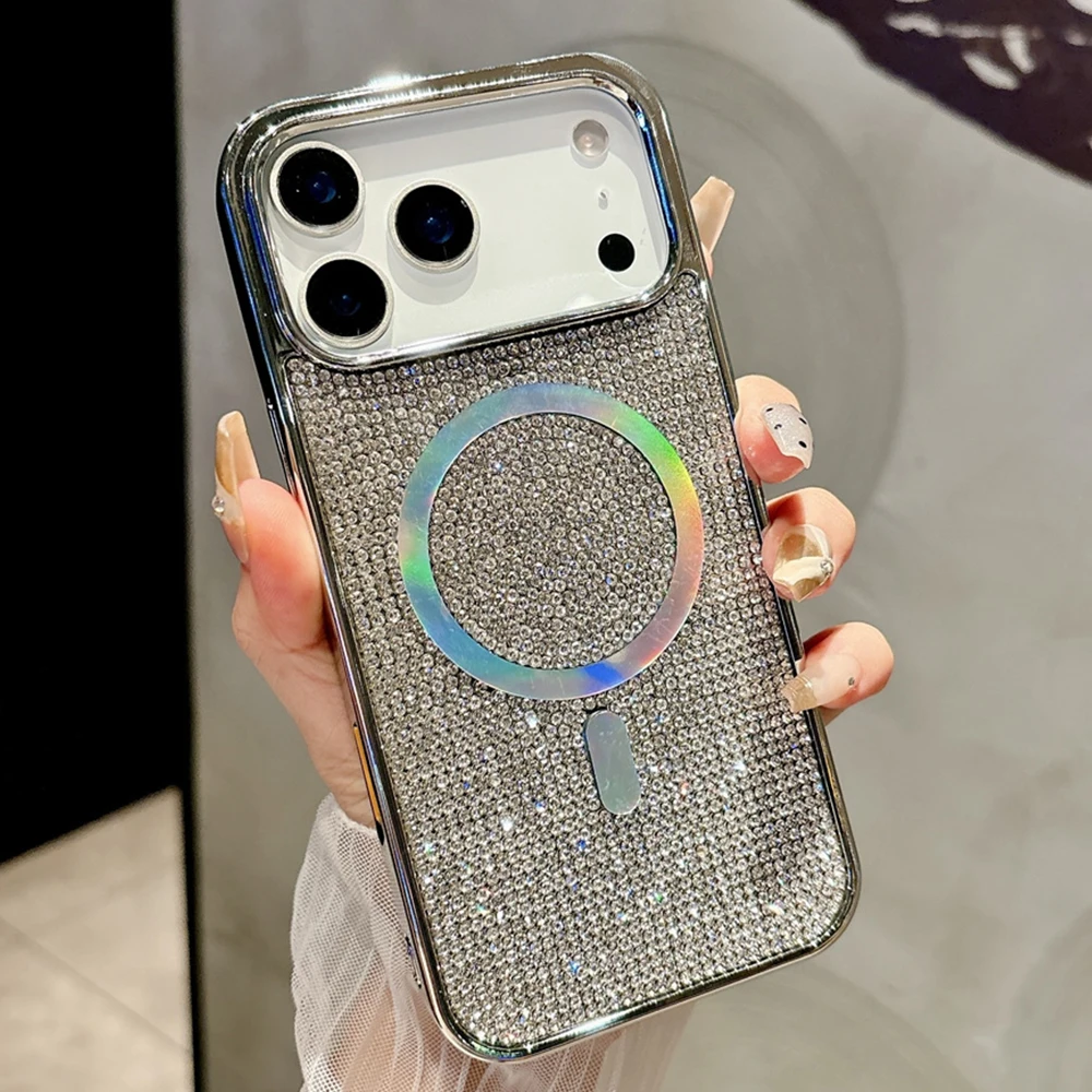 Diamond Bling Glitter Magnetic Wireless Charging Phone Case