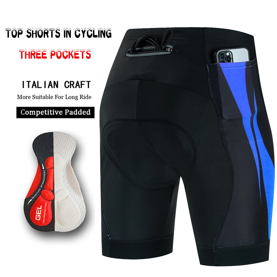

Professional Man Cycling Shorts Mtb Men Bib 3 Pockets Gel Sports Culotte Bibs Men's Maillot Pants Short Uniform Lycra Equipment