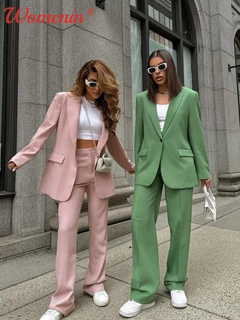 Women Elegant Blazer And Pleated Shorts Two Piece Set Fashion Green Notched  Collar Blazer Suits Ladies High Waist Shorts Outfits - Short Sets -  AliExpress