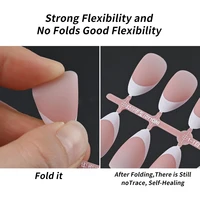 150Pcs Pre-made French False Nails Scarless Coffin Almond Fake Nail Artificial Fingernails Press on Nails for Nail Extension 3