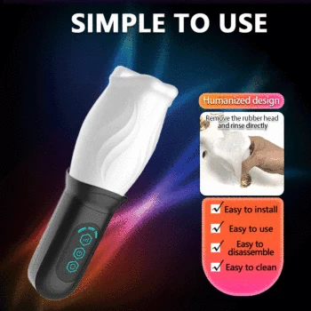 Powerful Male Penis Masturbator Cup Glans Stimulate Rotation Vibrating  Lasting Delay Endurance Exercise Sex Toys for Men 5
