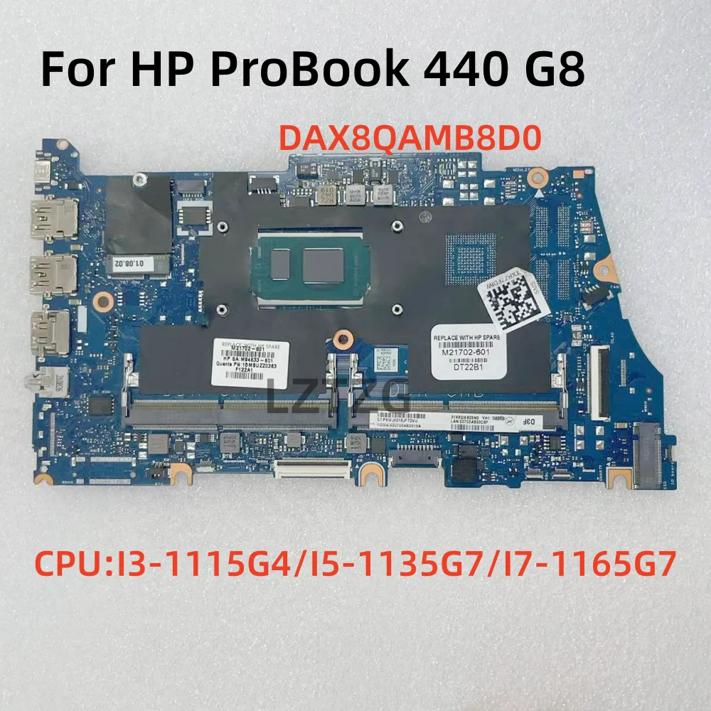 DAX8QAMB8D0 For HP ProBook 440 G8 Motherboard CPU I5-1135G7 I7