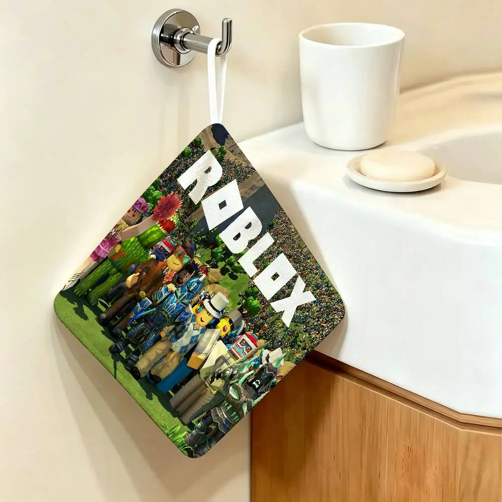 Roblox-Themed Polyester Cotton Kitchen Towel - Soft and Skin-Friendly