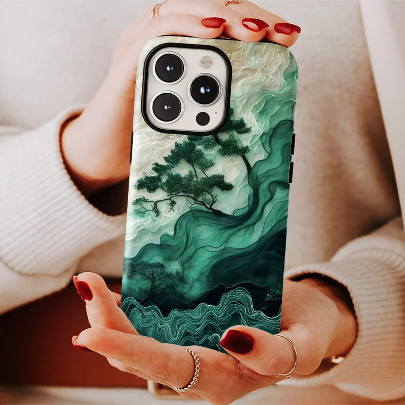 Dual-Layer Scenic Landscape Phone Case Cover