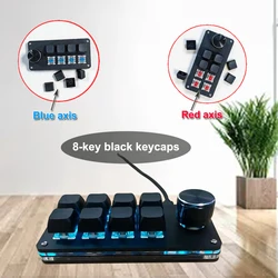 Multi - Functional 8 - Key Editing Keyboard for Versatile Professional Use (8 - key black)