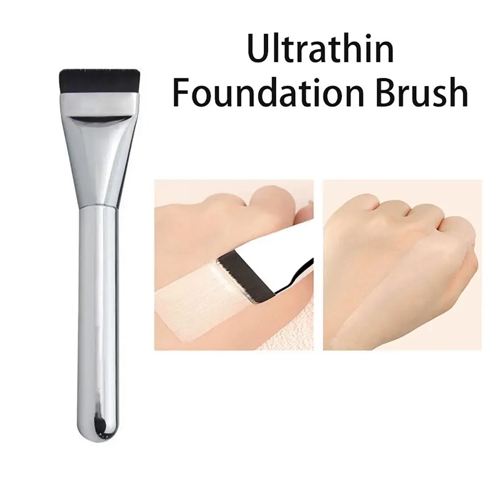 

Professional Flat Head Foundation Brush Ultra Thin Base Makeup Brush Long Handle Lightweight Brush Natural Face Makeup Tool