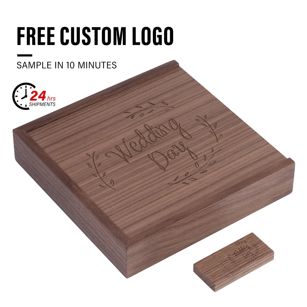 6*4 사진 상자 USB 2.0 플래시 드라이브 4G 8G 16 기가 바이트 32 기가 바이트 64 기가 바이트 128G 무료 사용자 정의 로고 펜 드라이브 실제 용량 메모리 스틱 결혼 선물
