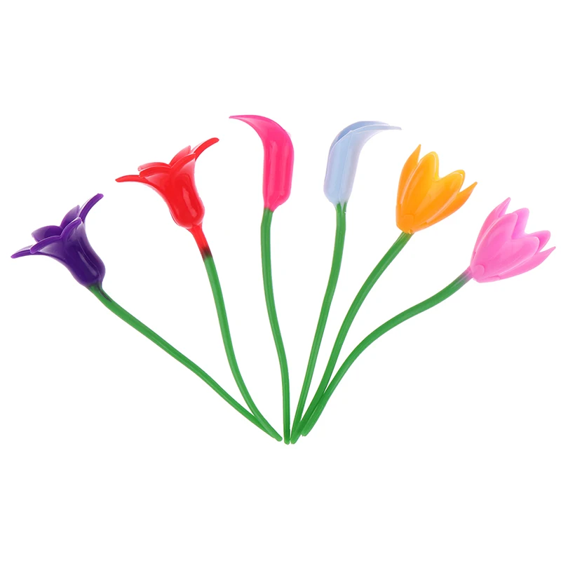 Wine Glass Marker Wine Glass Decorations Flowers Wine Cup Marker Bars Party Dedicated Glass Cup Recognizer Tools Wine Glasses Silicone Label 6pcs/set