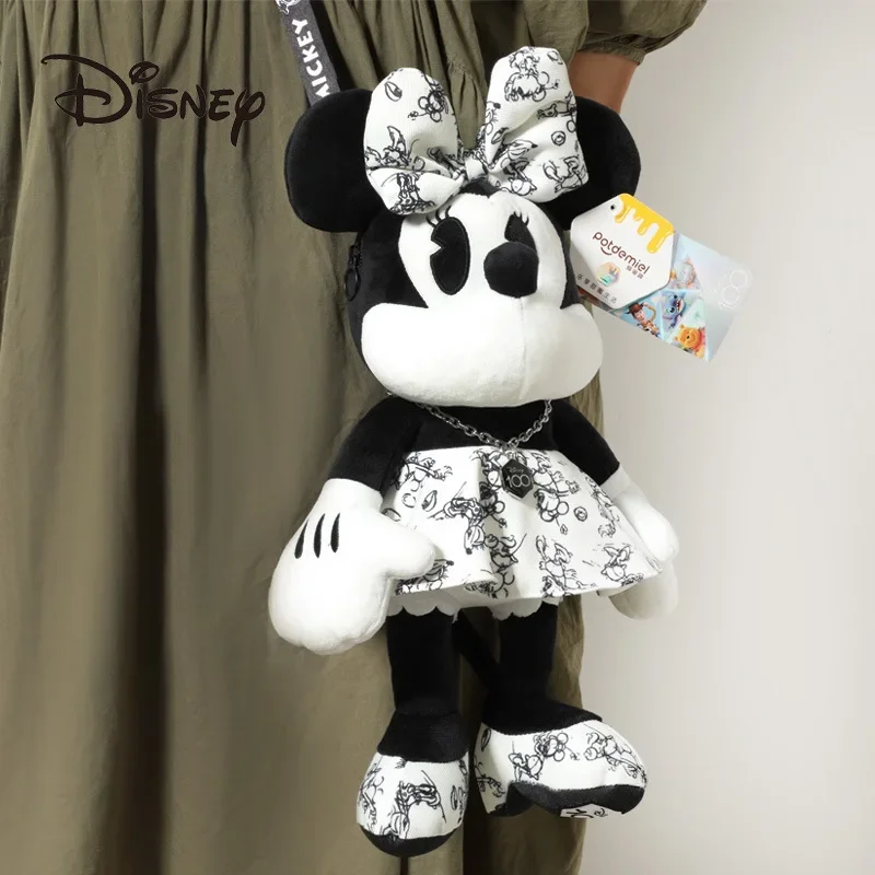 

Disney Mickey Minnie Plush Toy Disney 100th Aniversary Anime Plushies Kawaii Soft Stuffed Dolls Steamboat Willie Xmas Gift
