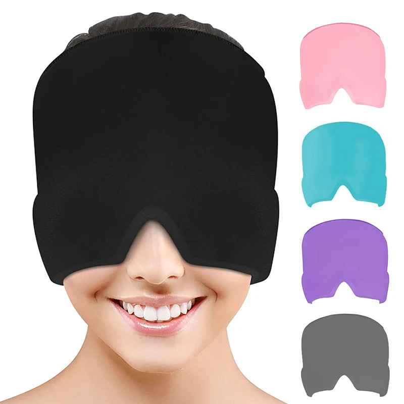 Form Fitting Gel Ice Headache Migraine Relief Hat Cold Compress Therapy