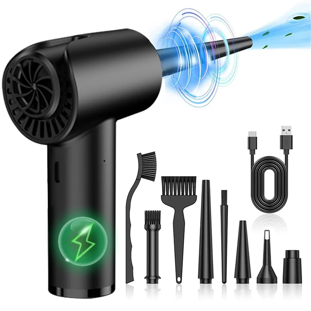 

Compressed Air Duster For Computer Keyboard PC Car Clean 51000 RPM USB Charging Portable Electric Dedusting Wireless Air Blower
