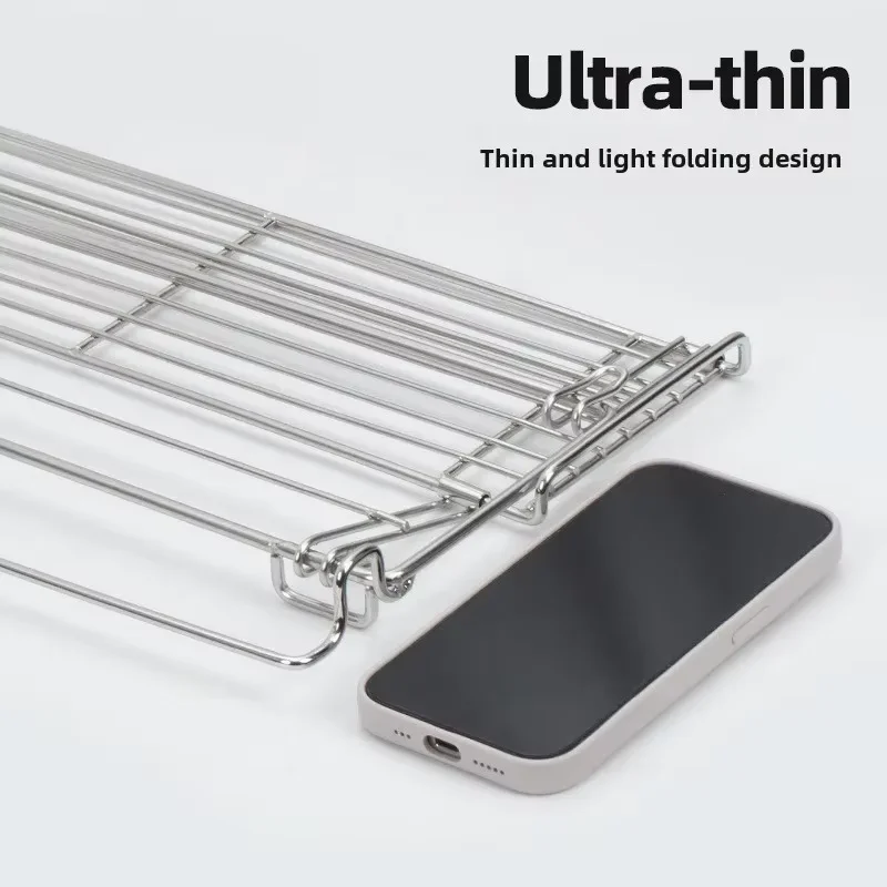 Outdoor Aluminum Table Side Storage Rack Hanging Mesh IGT Table Expansion Bracket Folding Table Extension Basket Folding Rack 5