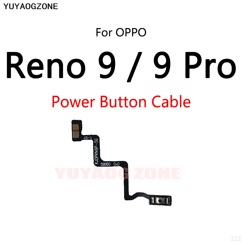 

10PCS/Lot For OPPO Reno 9 / Reno 9 Pro Power Button Switch Volume Mute Button On / Off Flex Cable