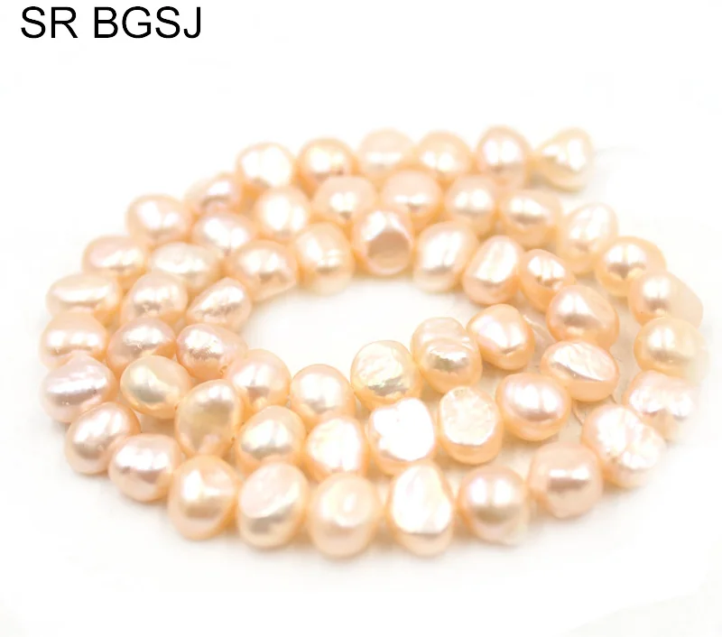 6-7mm Freeform Freshwater Pearl Stone Beads For Jewelry Making Strand 13" YB 