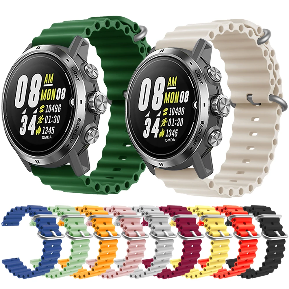 Cinturino Oceano Per Coros Apex Pro 20 22Mm Cinturino Smartwatch Cinturino In Silicone Per Coros Apex 42Mm 46Mm Pace 2 Cinturini Bracciale