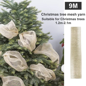 Silver Christmas Mesh Ribbon 1