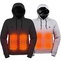 2022 Outdoor Electric USB Heating Sweaters Hoodies Men Winter Warm Heated Clothes Charging Heat Jacket Sportswear 1