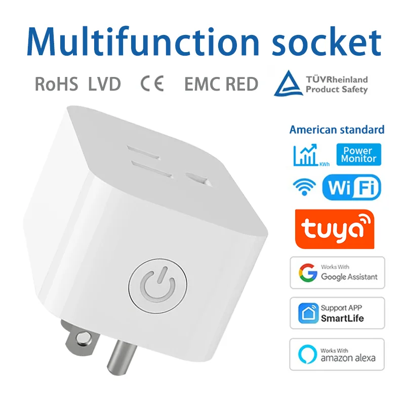 US Standard 15A Smart WiFi Plug with Bluetooth gateway(Power Metering  Version), Smart Plugs