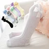 1 Pairs For Baby Girls Socks Summer Kids Knee High Long Sock Children Bow Tie Out Cotton Mesh Socks Infant Thin Soft Solid Socks 5